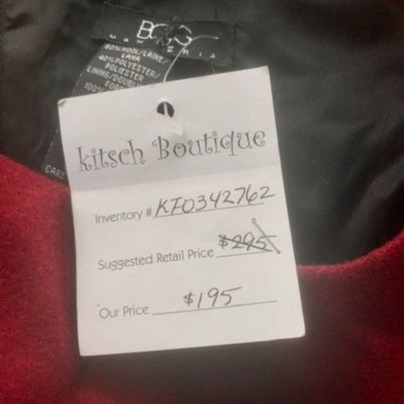 BCBG Classic Wool Blend Dress in Candy Apple Red - Picture 2 of 2